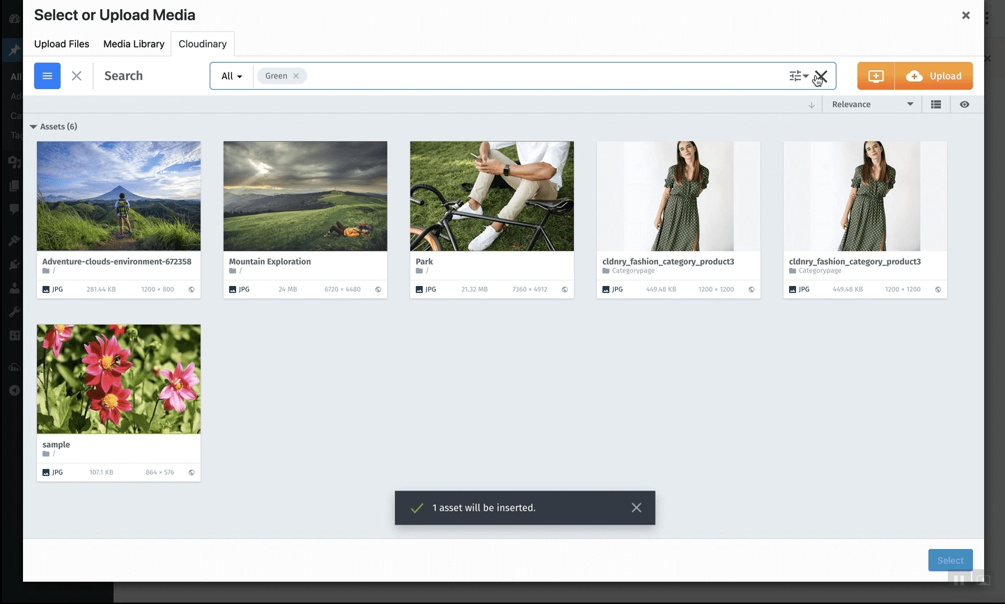 Cloudinary's media gallery widget.