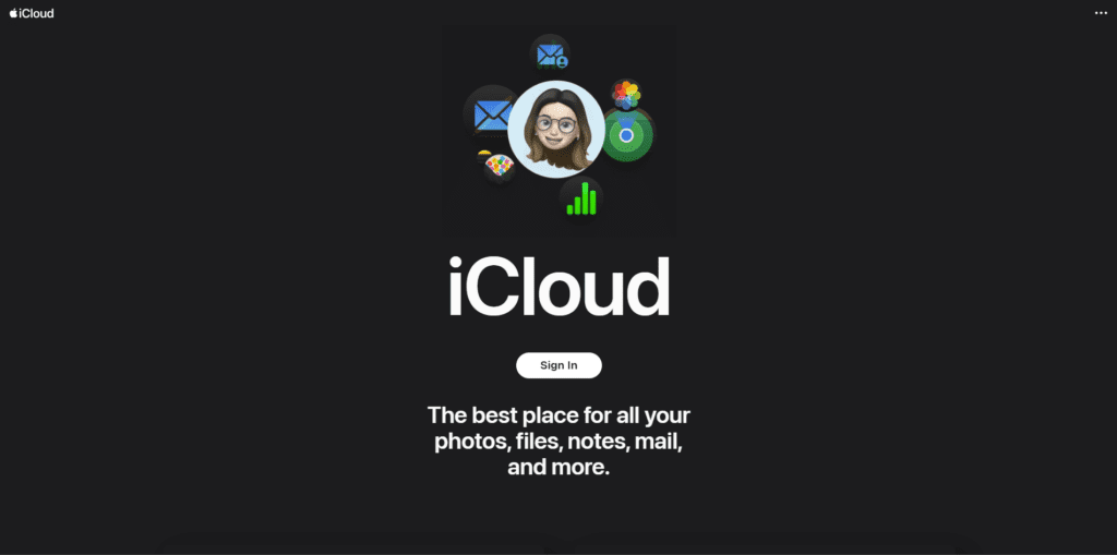 Apple advertises iCloud as the best place for photos, files, notes, and more.