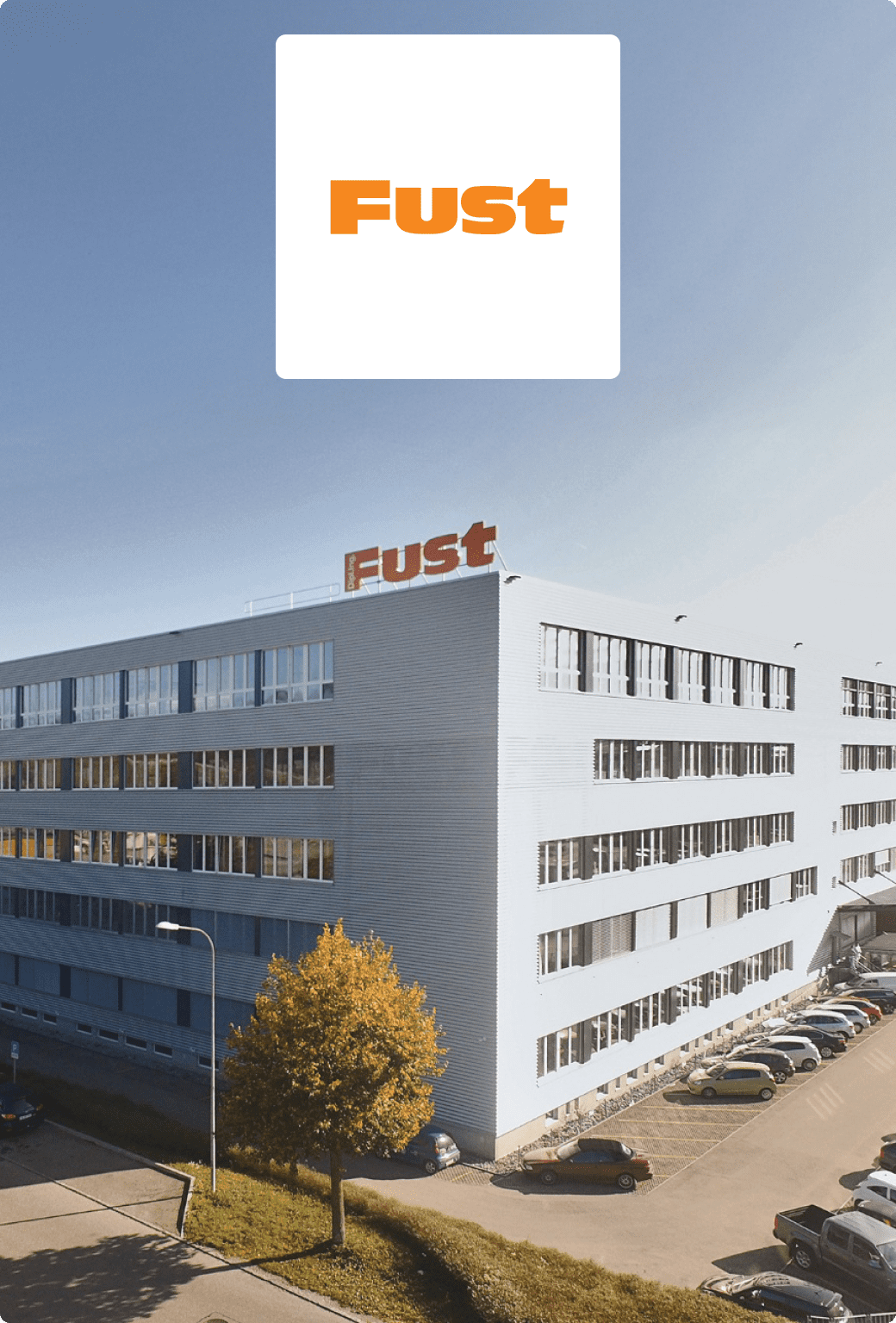 The Fust headquarters building in Oberbüren, Switzerland.