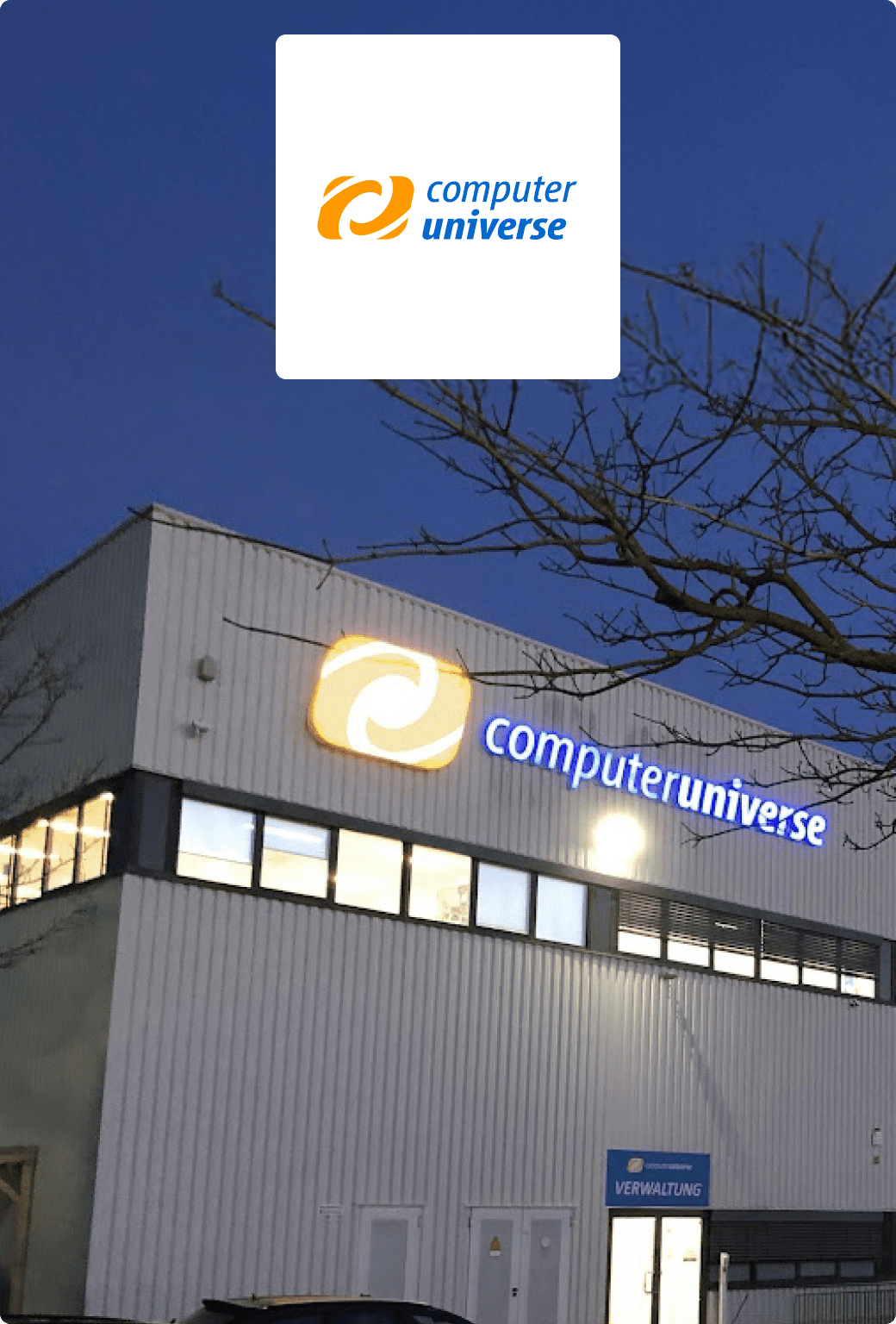 The outside of a computeruniverse store.